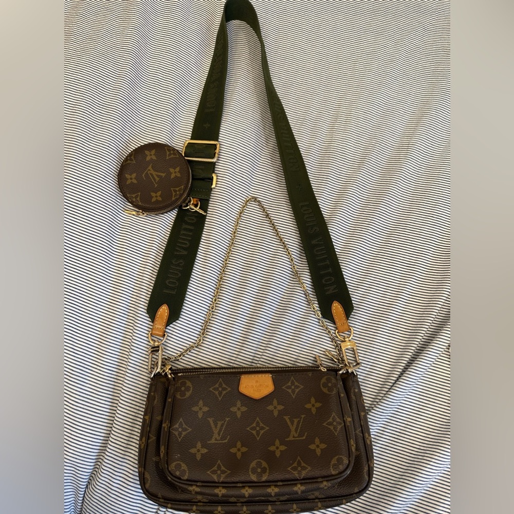 Louis vuitton multi puchette bag in khaki